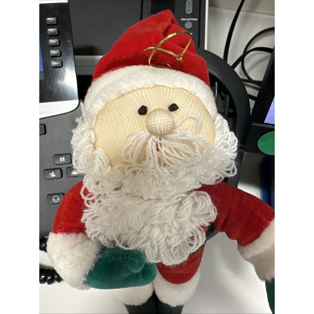 Vintage Santa Ornament With Sack 7"‎